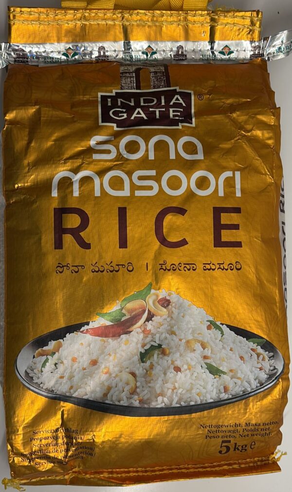 India Gate Sona Masoori Rice 5kg
