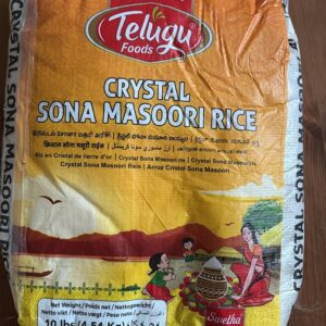 Telugu foods crystal sona masoori rice 4.54 kg