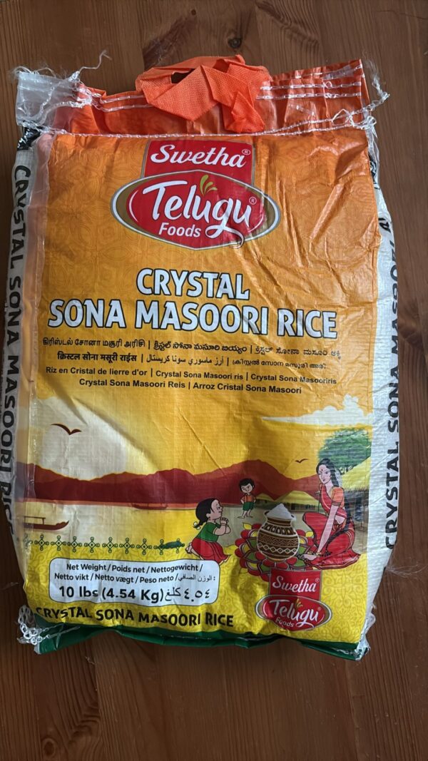 Telugu foods crystal sona masoori rice 4.54 kg