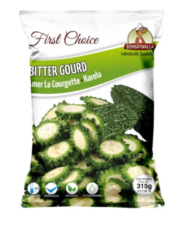 bombaywala first choice karela cut 315g frozen